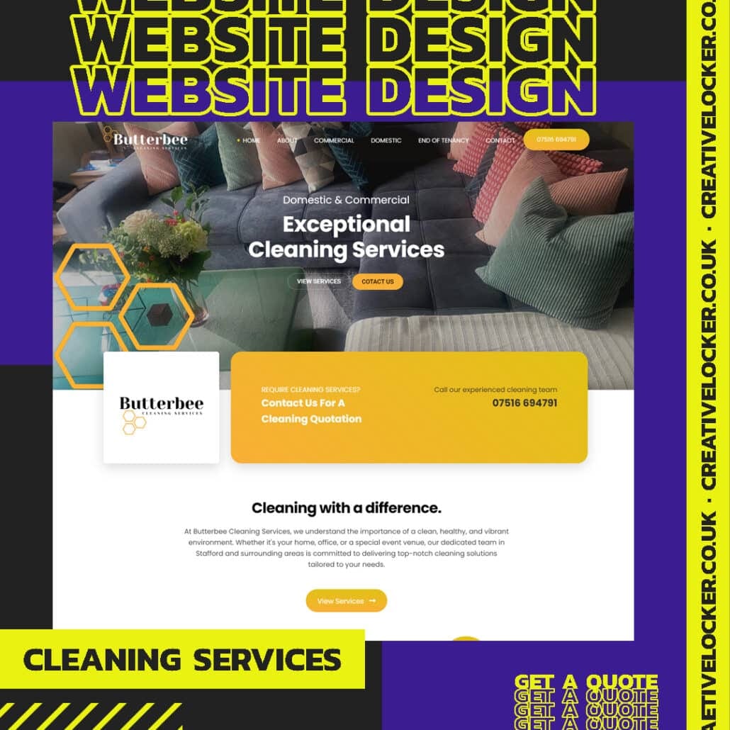 Cleaning Website Design Example