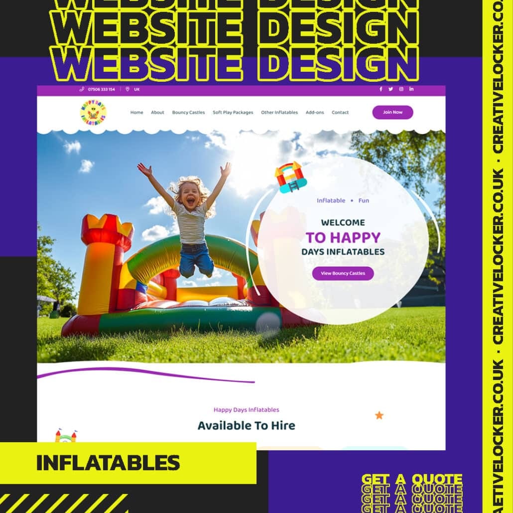 Mobile-Friendly Inflatable Hire Website Design