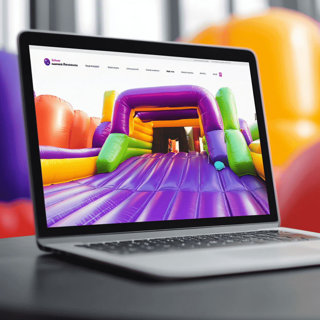 Inflatable Hire Website Design Example
