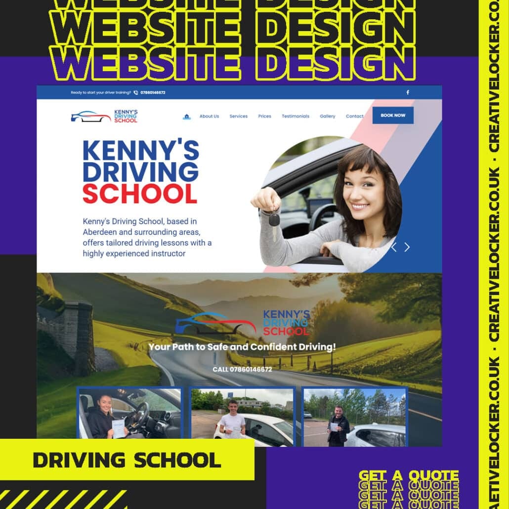 Driving Instructor Website Design Example