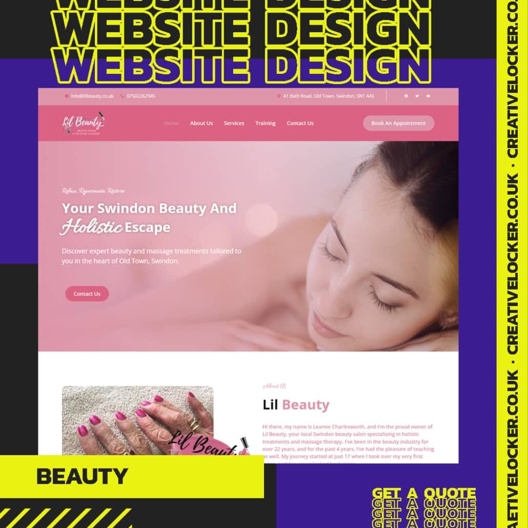 Mobile-Optimised Beauty Website for Lashes and Brows