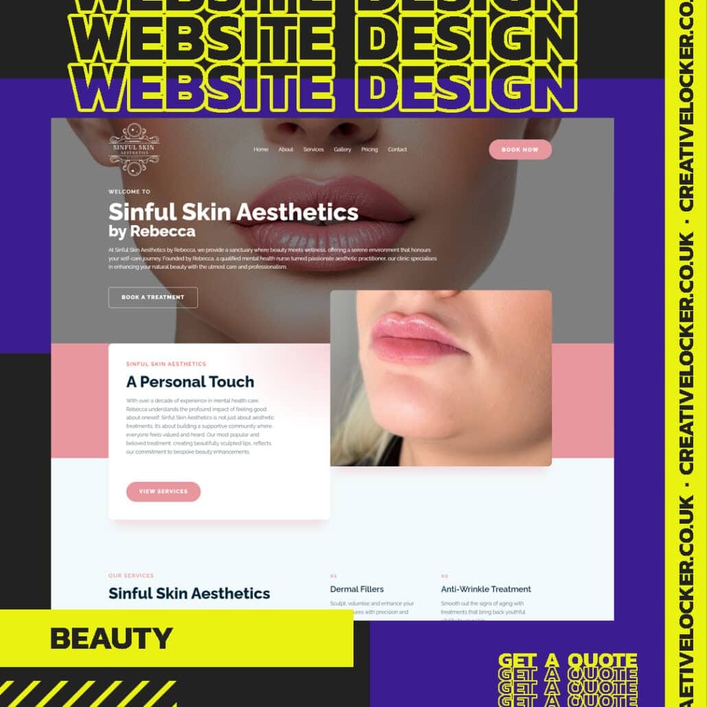 Mobile-Optimised Beauty Website Example