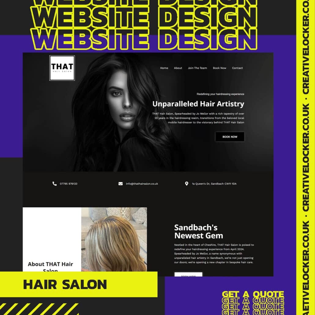 Hairdressing Salon Website Design Example