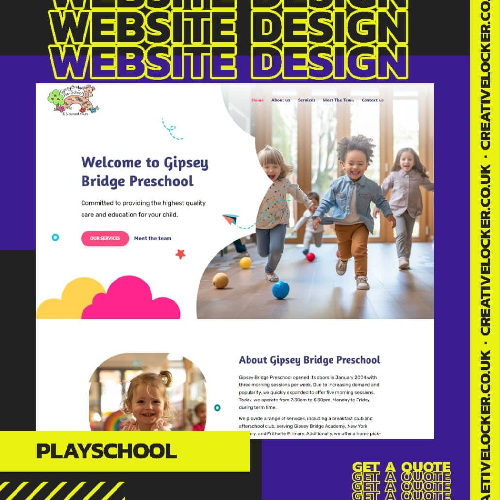 Pre-School Website Design Homepage Example