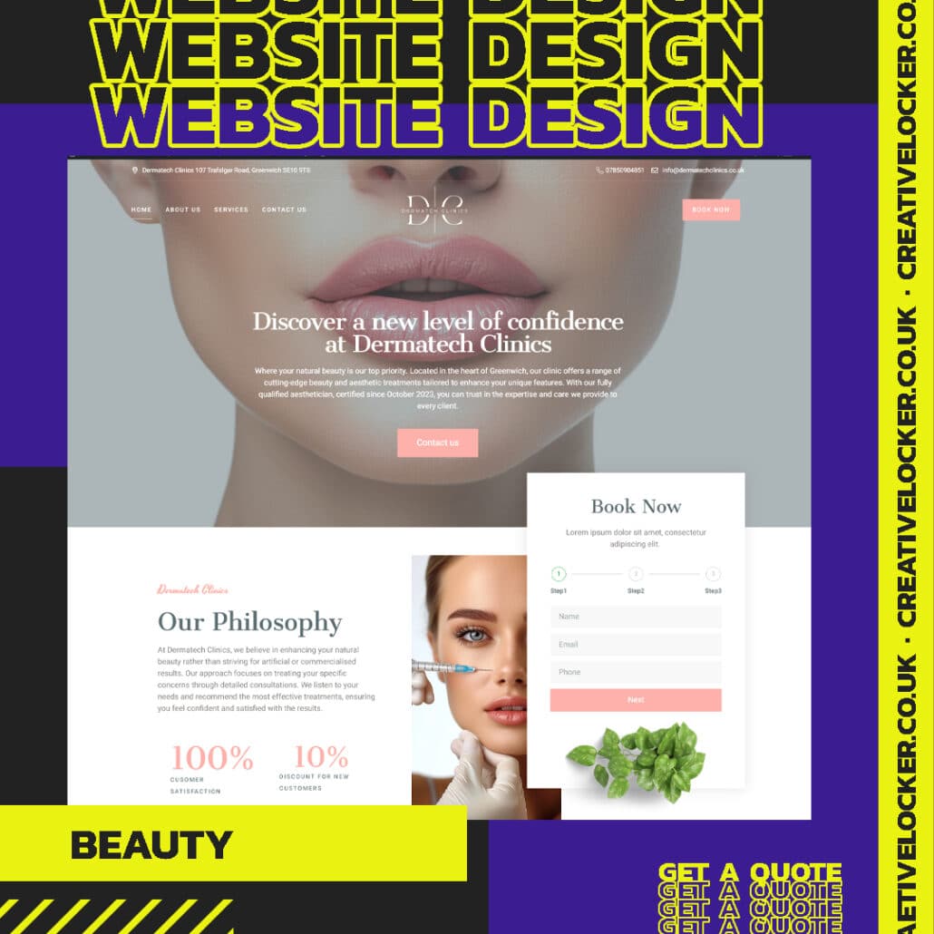 Aesthetics Website Design Homepage