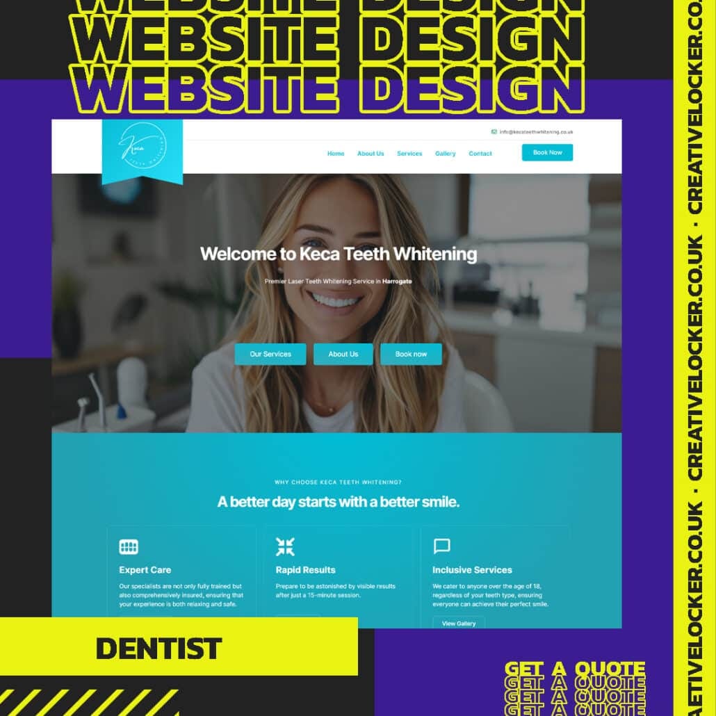 Dentist Website Design Homepage