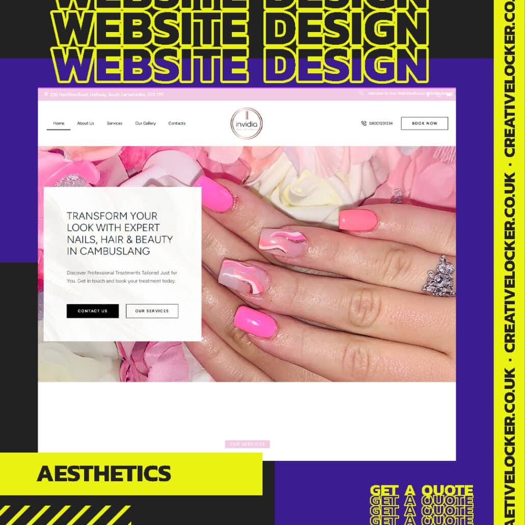 Aesthetic Website Template Design Example