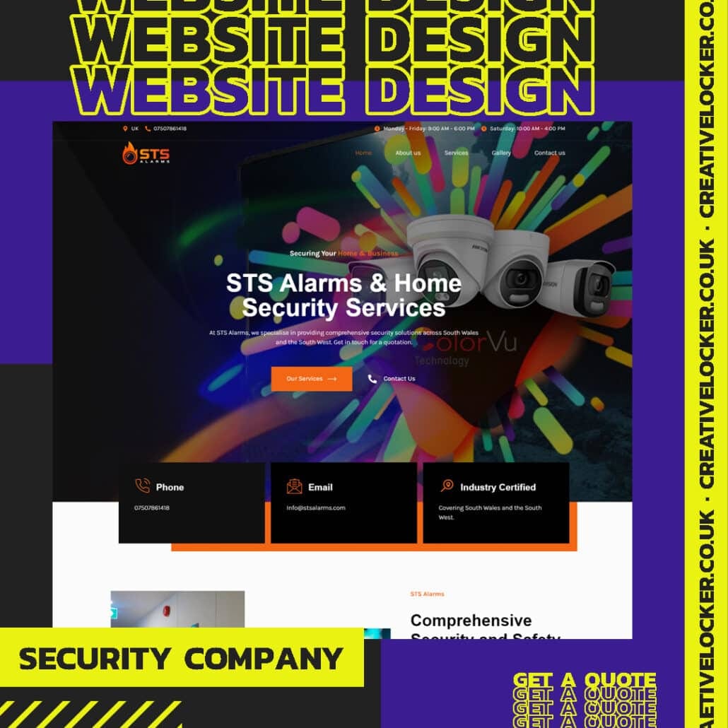 Alarm Website Design
