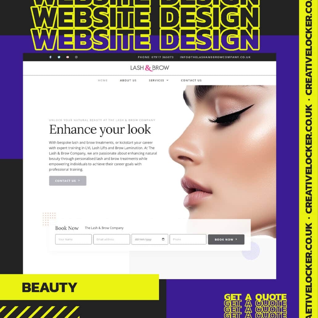 Beauty Website Design Example by Creative Locker