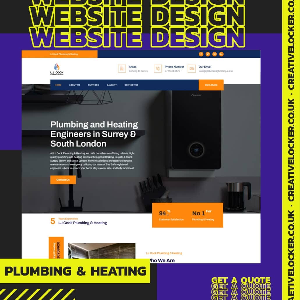 Heating Website Design by Creative Locker