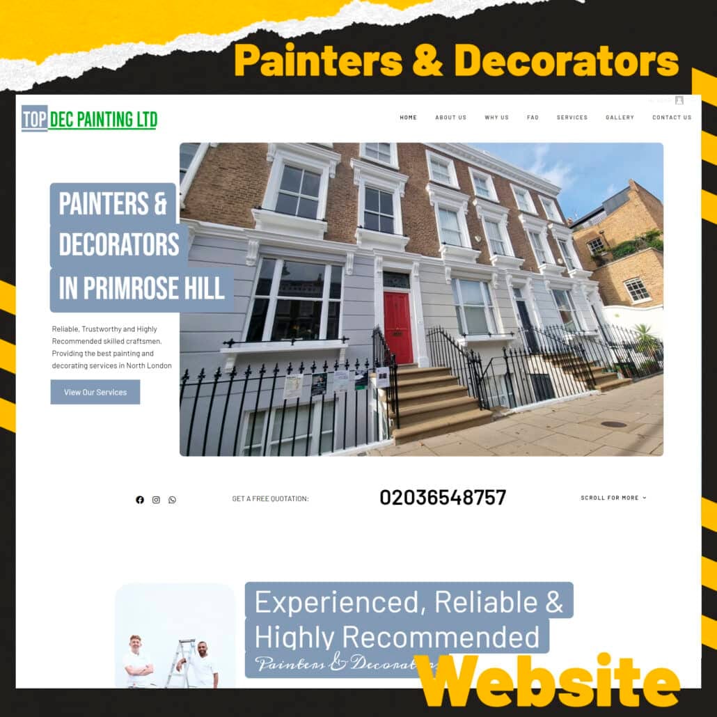 Painters and Decorators Website Design